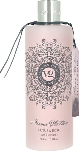 Vivian Gray Aroma Selection Lotus & Rose Kylpy- ja suihkugeeli 500 ml