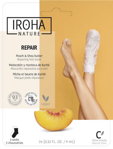 Iroha Nature Foot Mask Repair Peach Jalkanaamio