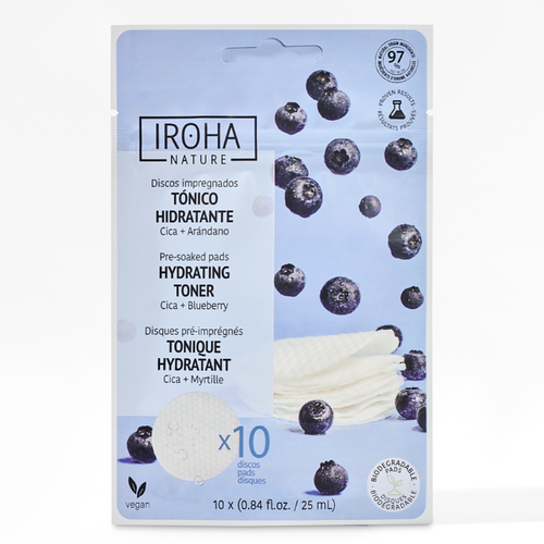 Iroha Nature Kosteuttavat ihonhoitolaput 10 kpl Cica + Blueberry
